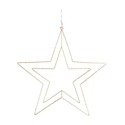H&H Stella led in metallo da appendere cm 38 colore oro CP H&H Stella led in metallo da appendere cm 38 colore oro CP