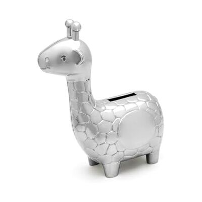 Salvadanaio Giraffa in Metallo Zilverstad - Finitura Argento Salvadanaio Giraffa in Metallo Zilverstad - Finitura Argento