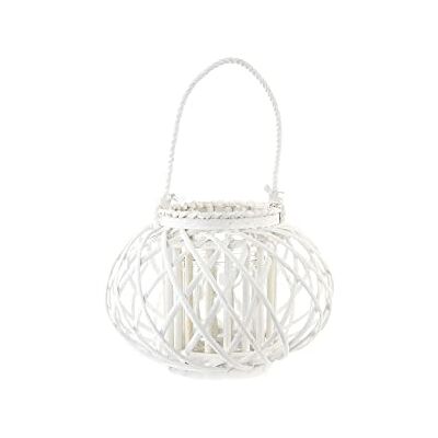 Portavelas Dkd Home Decor - 32 Cm Cristallo e Vimini - Portacandele Portavelas Dkd Home Decor - 32 Cm Cristallo e Vimini - Portacandele