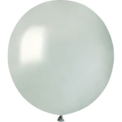 Ciao Busta 25 palloncini perlati in lattice naturale Premium Quality G150 (Ø 48cm / 19"), argento perlato Ciao Busta 25 palloncini perlati in lattice naturale Premium Quality G150 (Ø 48cm / 19"), argento perlato