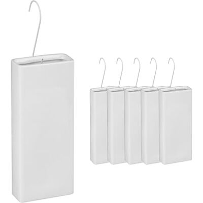 Relaxdays Set da 6 umidificatori per termosifoni in Ceramica da Appendere, Bianco, Camera Singola Relaxdays Set da 6 umidificatori per termosifoni in Ceramica da Appendere, Bianco, Camera Singola