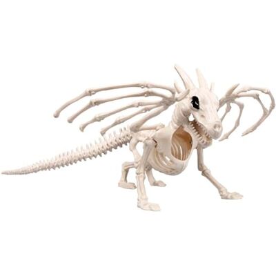 Boland Scheletro drago, misura 37 cm, bocca mobile, drago, drago, finta plastica, decorazione per Halloween, carnevale o festa a tema Boland Scheletro drago, misura 37 cm, bocca mobile, drago, drago, finta plastica, decorazione per Halloween, carnevale o festa a tema