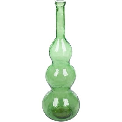 Gilde Vaso Balleros in vetro, forma panciata, verde, altezza 100 cm x diametro 33 cm, vaso decorativo Gilde Vaso Balleros in vetro, forma panciata, verde, altezza 100 cm x diametro 33 cm, vaso decorativo