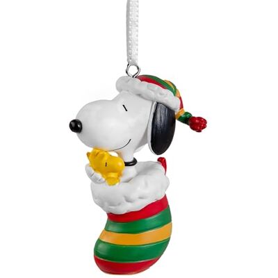 Hallmark SNOOPY & WOODSTOCK Ornamento da appendere a forma di arachidi, decorazione per albero di Natale Hallmark SNOOPY & WOODSTOCK Ornamento da appendere a forma di arachidi, decorazione per albero di Natale