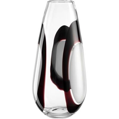 Leonardo HOME OCCHI Bianchi Vaso di design in nero e bianco, 8 cm, accessorio per la decorazione da tavolo, elegante per fiori, altezza 37 cm, multicolore Leonardo HOME OCCHI Bianchi Vaso di design in nero e bianco, 8 cm, accessorio per la decorazione da tavolo, elegante per fiori, altezza 37 cm, multicolore
