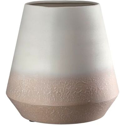 Gilde Vaso Echo – metallo – beige opaco – strutturato – altezza 24 cm x diametro 24 cm – vaso decorativo impermeabile Gilde Vaso Echo – metallo – beige opaco – strutturato – altezza 24 cm x diametro 24 cm – vaso decorativo impermeabile