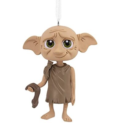 Hallmark Decorazione natalizia a tema Harry Potter, Dobby l'elfo, decorazione di Harry Potter, ornamento natalizio da appendere, regali per Natale Hallmark Decorazione natalizia a tema Harry Potter, Dobby l'elfo, decorazione di Harry Potter, ornamento natalizio da appendere, regali per Natale