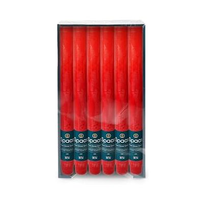 Spaas 12 Candele rustiche Non profumate, in Cera di paraffina, 21 x 250 mm, Colore: Rosso Spaas 12 Candele rustiche Non profumate, in Cera di paraffina, 21 x 250 mm, Colore: Rosso