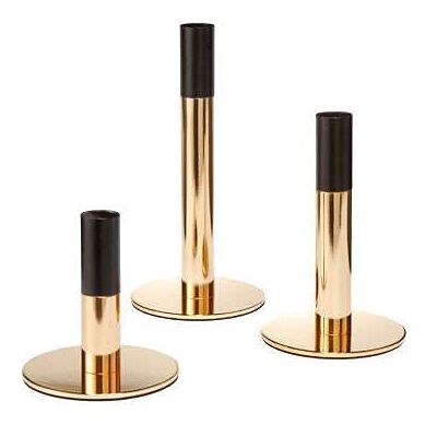 Goebel Golden Black Portacandele in metallo, dimensioni: 21 x 10 cm Goebel Golden Black Portacandele in metallo, dimensioni: 21 x 10 cm