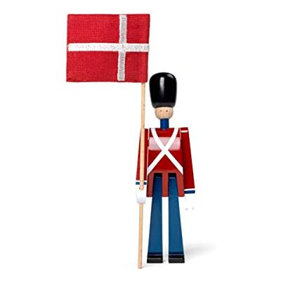 Kay Bojesen portabandiera mini figure 18,5 cm figure in legno design originale, rosso Kay Bojesen portabandiera mini figure 18,5 cm figure in legno design originale, rosso