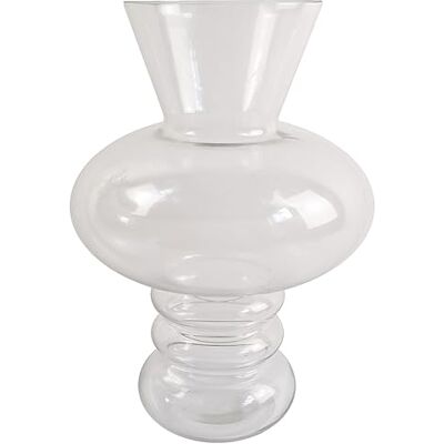 Vaso in vetro trasparente con bolle Leaf 35cm - Vaso Vaso in vetro trasparente con bolle Leaf 35cm - Vaso