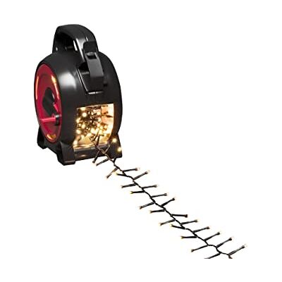 Konstsmide Micro LED Compactlights con avvolgicavo, 200 diodi a luce bianca calda, 30 V, esterno (IP44), cavo nero Konstsmide Micro LED Compactlights con avvolgicavo, 200 diodi a luce bianca calda, 30 V, esterno (IP44), cavo nero