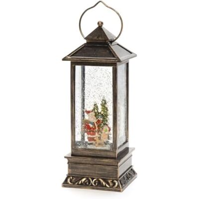 Konstsmide Lanterna di neve a LED con Babbo Natale e bambino, riempita d'acqua, con timer da 5 ore, con stazione di ricarica, 1 diodo bianco caldo, funzionamento a batteria, interno – 4370 – 000 Konstsmide Lanterna di neve a LED con Babbo Natale e bambino, riempita d'acqua, con timer da 5 ore, con stazione di ricarica, 1 diodo bianco caldo, funzionamento a batteria, interno – 4370 – 000