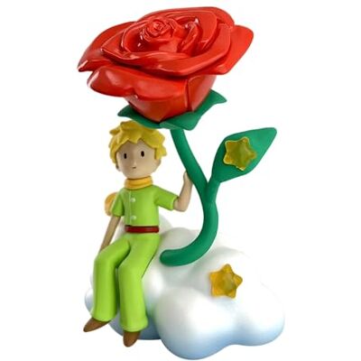 Plastoy Statuetta Il Piccolo Principe sotto la Rosa, M Plastoy Statuetta Il Piccolo Principe sotto la Rosa, M