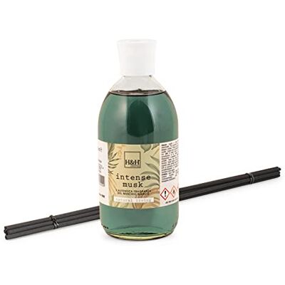 H&H Diffusore Ambiente New Natural Living Intense Musk con Bastoncini ml 500, Made in Italy H&H Diffusore Ambiente New Natural Living Intense Musk con Bastoncini ml 500, Made in Italy