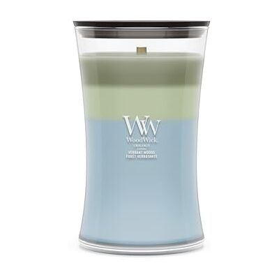 Woodwick Candela profumata Candela grande a clessidra Verdant Woods Regali perfetti per donne Woodwick Candela profumata Candela grande a clessidra Verdant Woods Regali perfetti per donne