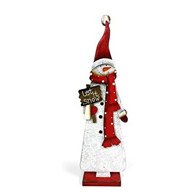 H&H Pupazzo di Neve in Legno, Decoro Natalizio, 9x4x30cm, Addobbo, FESTIVITÀ, Natale, Arredo Casa H&H Pupazzo di Neve in Legno, Decoro Natalizio, 9x4x30cm, Addobbo, FESTIVITÀ, Natale, Arredo Casa