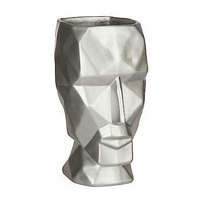 Vaso Decorativo Regalo 3D Viso Argento Poliressina - Vaso 3D Viso - 4 Pezzi Vaso Decorativo Regalo 3D Viso Argento Poliressina - Vaso 3D Viso - 4 Pezzi