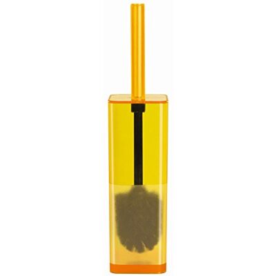 Spirella Cubo Portaspazzole Polistirolo Giallo Trasparente Spirella Cubo Portaspazzole Polistirolo Giallo Trasparente