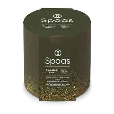 Spaas Candela profumata Winter Glow a 2 stoppini, 55 ore Snuggling Snow Spaas Candela profumata Winter Glow a 2 stoppini, 55 ore Snuggling Snow