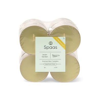 Spaas 8 x 8 Tealight Maxi alla Citronella Asian Garden, 10 Ore, Colore Verde Pistacchio Spaas 8 x 8 Tealight Maxi alla Citronella Asian Garden, 10 Ore, Colore Verde Pistacchio