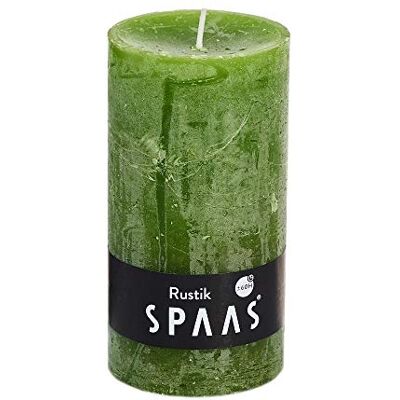 Spaas 8 Candele rustiche Non profumate, in Cera di paraffina, Colore Verde Oliva, 70 x 130 mm Spaas 8 Candele rustiche Non profumate, in Cera di paraffina, Colore Verde Oliva, 70 x 130 mm