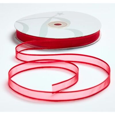 BARATTI Nastro in Organza con Bordo in Raso 12mm X 50 metri, per Artigianato, Natale, Decorazioni, Adatto Per confezionare Regali, Feste di Compleanno, Matrimoni, Bomboniere (Rosso) BARATTI Nastro in Organza con Bordo in Raso 12mm X 50 metri, per Artigianato, Natale, Decorazioni, Adatto Per confezionare Regali, Feste di Compleanno, Matrimoni, Bomboniere (Rosso)