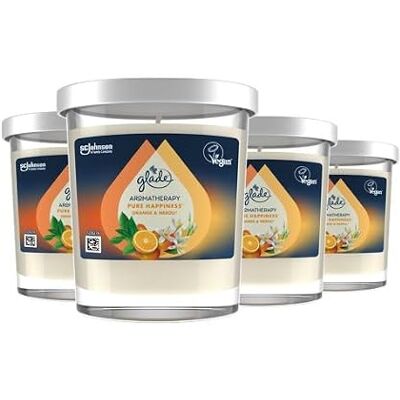 Glade Aromatherapy Candela Profumata, Arancia e Neroli, Confezione 4 Pz Glade Aromatherapy Candela Profumata, Arancia e Neroli, Confezione 4 Pz