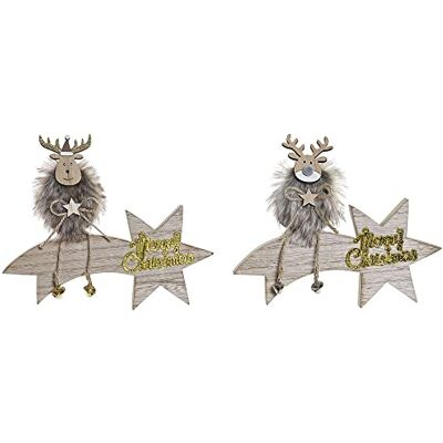 Decorazione Natalizia Dkd Home Decor - Set di 2 - 20x3x18 cm Decorazione Natalizia Dkd Home Decor - Set di 2 - 20x3x18 cm
