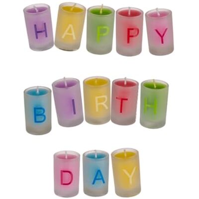Candele colorate - Set di 13 - 3x5 cm - Candele Candele colorate - Set di 13 - 3x5 cm - Candele