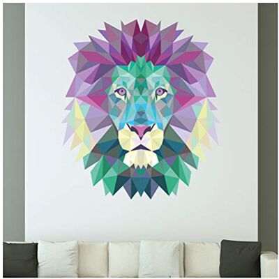 Ambiance - OrigamiLion - 45x40cm - Sticker da parete Ambiance - OrigamiLion - 45x40cm - Sticker da parete