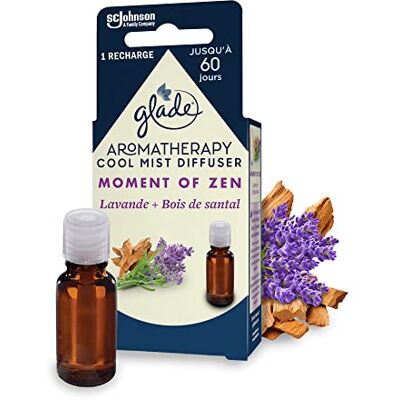 Glade Ricarica Diffusore Oli Essenziali Moment of Zen Lavandino & Legno di Sandalo Aromatherapy, 17,5 ml Glade Ricarica Diffusore Oli Essenziali Moment of Zen Lavandino & Legno di Sandalo Aromatherapy, 17,5 ml