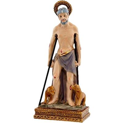 Statua in resina San Lazaro - Dipinta a mano - 11cm - Statua Religiosa Statua in resina San Lazaro - Dipinta a mano - 11cm - Statua Religiosa