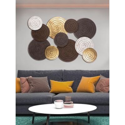 Gilde Tobago Relief da parete in metallo marrone anticato, 69 x 108 cm, decorazione da parete, decorazione per la casa Gilde Tobago Relief da parete in metallo marrone anticato, 69 x 108 cm, decorazione da parete, decorazione per la casa