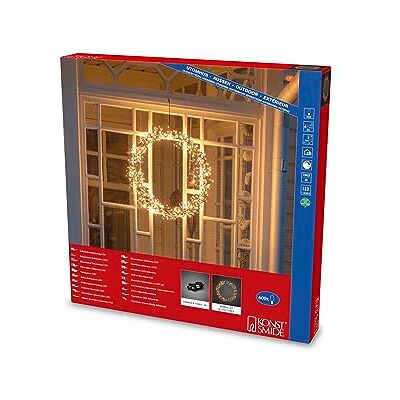 Konstsmide Corona LED in metallo, con dimmer e timer da 8 ore, 600 diodi ambrati, 30 V, esterno (IP44), 6 W, cavo nero – 2757 – 800, nero Konstsmide Corona LED in metallo, con dimmer e timer da 8 ore, 600 diodi ambrati, 30 V, esterno (IP44), 6 W, cavo nero – 2757 – 800, nero
