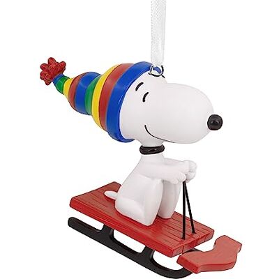 Hallmark Arachidi da collezione Snoopy sulla slitta, decorazione Snoopy, ornamento natalizio da appendere, regali per Natale, fumetti di arachidi Hallmark Arachidi da collezione Snoopy sulla slitta, decorazione Snoopy, ornamento natalizio da appendere, regali per Natale, fumetti di arachidi