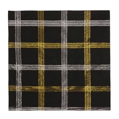 KASANOVA Centrotavola di Natale Tartan Nero e Oro Nero Tessile Tavolo e Cucina KASANOVA Centrotavola di Natale Tartan Nero e Oro Nero Tessile Tavolo e Cucina
