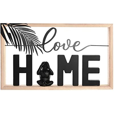 Figura Tropicale MDF Nera DKD Home Decor - Decorativa Figura Tropicale MDF Nera DKD Home Decor - Decorativa