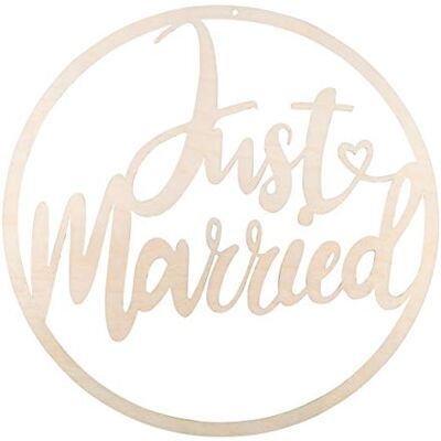 Rayher Corona l."Just married",FSCMixCred, 30c, naturale, da appendere, box 1pz Rayher Corona l."Just married",FSCMixCred, 30c, naturale, da appendere, box 1pz