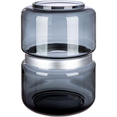 Gilde Vaso Opti vetro grigio altezza 35 cm diametro 25 cm decorazione accessorio casa idea regalo decorazione interni Gilde Vaso Opti vetro grigio altezza 35 cm diametro 25 cm decorazione accessorio casa idea regalo decorazione interni