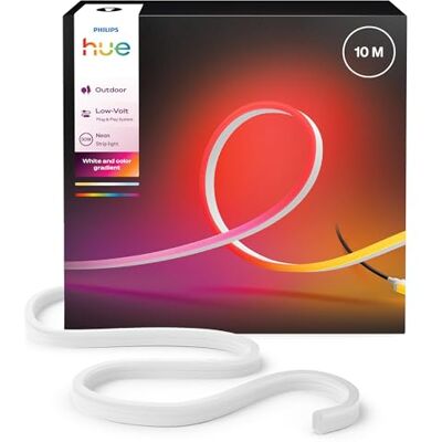Philips Flux Outdoor, Strisce led da 10 metri, Strisce led dimmerabili con miscela di colori Chromasync, flessibili e riusabili, Luci decorative esterno adatte a ogni condizione climatica Philips Flux Outdoor, Strisce led da 10 metri, Strisce led dimmerabili con miscela di colori Chromasync, flessibili e riusabili, Luci decorative esterno adatte a ogni condizione climatica