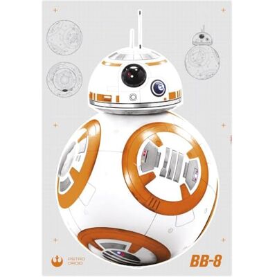 Komar - BB-8 - 100x70 cm - Star Wars - Sticker da muro Komar - BB-8 - 100x70 cm - Star Wars - Sticker da muro
