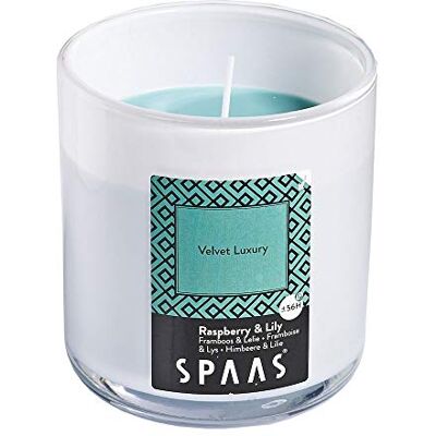 Spaas Velvet Luxury Candela profumata in Vetro con Coperchio in Alluminio, ± 56 Ore, paraffina, Verde Smeraldo Spaas Velvet Luxury Candela profumata in Vetro con Coperchio in Alluminio, ± 56 Ore, paraffina, Verde Smeraldo