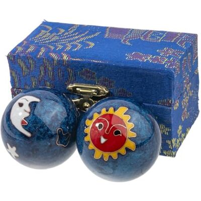 lachineuse Set di Palline Qi Gong Luna Sole Palline Cinesi Antistress in Smalto ⌀ 45 mm Palline della Salute Set Regalo Relax Zen Articolo Feng Shui Cinese Giapponese Asiatico Blu lachineuse Set di Palline Qi Gong Luna Sole Palline Cinesi Antistress in Smalto ⌀ 45 mm Palline della Salute Set Regalo Relax Zen Articolo Feng Shui Cinese Giapponese Asiatico Blu
