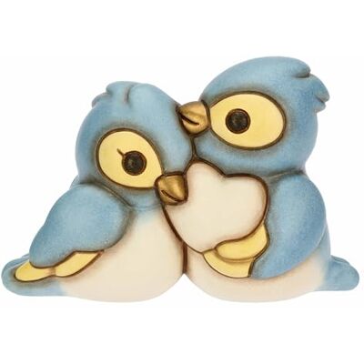 THUN Coppia cinciarelle con cuore, piccole ceramica Collezione L'amore Vola 9.4 x 4.6 x 6.3 cm THUN Coppia cinciarelle con cuore, piccole ceramica Collezione L'amore Vola 9.4 x 4.6 x 6.3 cm