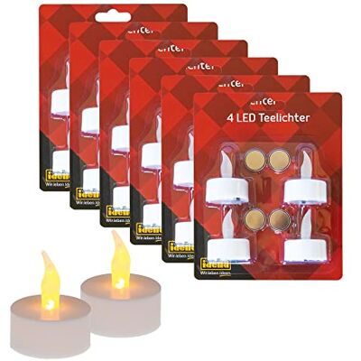 IDENA 10124218 - Set di Candele a LED - Sicure, Effetto Tremolio, Per Matrimoni & Feste IDENA 10124218 - Set di Candele a LED - Sicure, Effetto Tremolio, Per Matrimoni & Feste