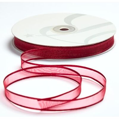 BARATTI Nastro in Organza con Bordo in Raso 20mm X 50 metri, per Artigianato, Natale, Decorazioni, Adatto Per confezionare Regali, Feste di Compleanno, Matrimoni, Bomboniere (Bordeaux) BARATTI Nastro in Organza con Bordo in Raso 20mm X 50 metri, per Artigianato, Natale, Decorazioni, Adatto Per confezionare Regali, Feste di Compleanno, Matrimoni, Bomboniere (Bordeaux)