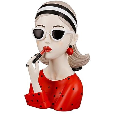 GILDE - Figur Lady mit rotem Lippenstift - multicolore - Decorative Figure GILDE - Figur Lady mit rotem Lippenstift - multicolore - Decorative Figure