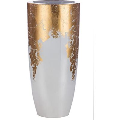 Gilde Vaso per piante in plastica – Vaso per fiori – Decorazione e regalo di compleanno festa della mamma – Colore: oro bianco altezza 100 cm Gilde Vaso per piante in plastica – Vaso per fiori – Decorazione e regalo di compleanno festa della mamma – Colore: oro bianco altezza 100 cm