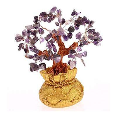 lachineuse Albero Feng Shui in Ametista Viola Albero della fortuna 17 cm Decorazione asiatica giapponese Albero della fortuna con supporto dorato Decorazione asiatica Pietre preziose - lachineuse Albero Feng Shui in Ametista Viola Albero della fortuna 17 cm Decorazione asiatica giapponese Albero della fortuna con supporto dorato Decorazione asiatica Pietre preziose -